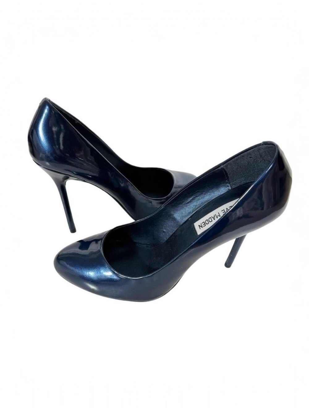 Steve Madden Women’s P-Saige Navy Blue Shiny Patent High Heel‎ Pumps Size 9.5